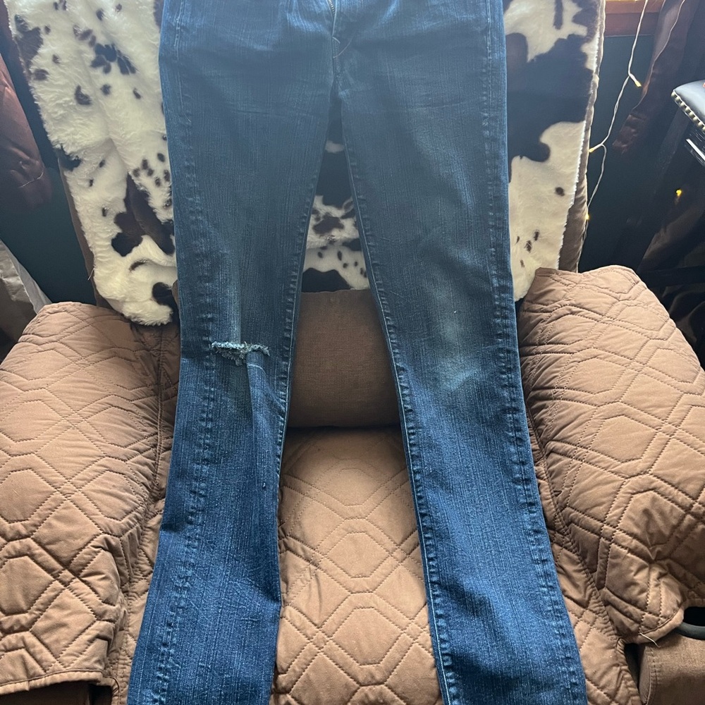Earnest Sewn Dark Blue Straight Leg Jeans